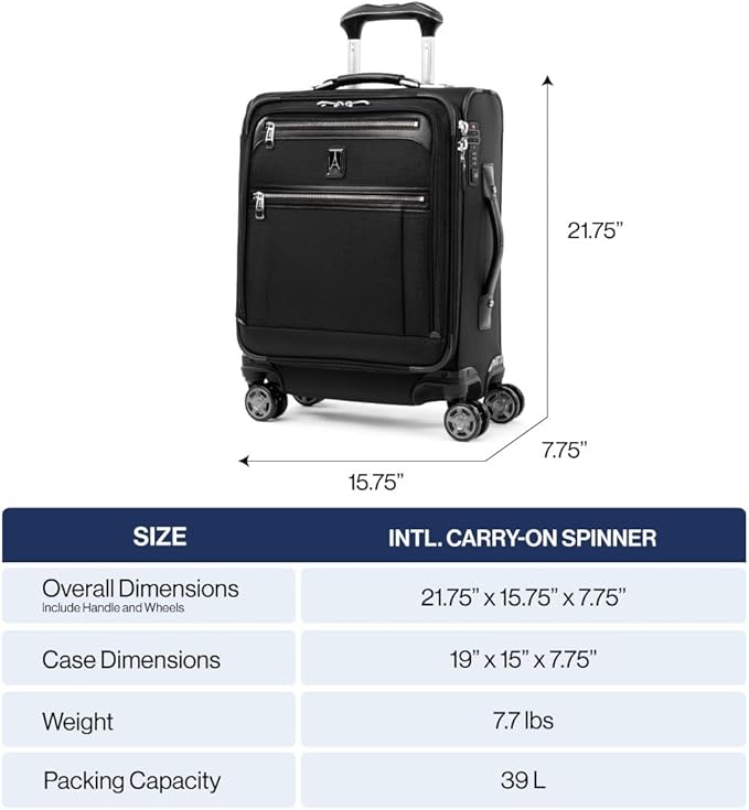Travelpro Platinum Elite Softside Expandable Carry on Luggage, 8 Wheel Spinner - Image 8