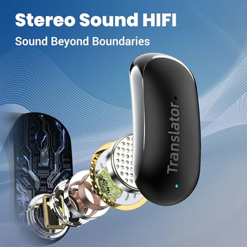 Translation Earbuds Real (Without Offline Package (Black))