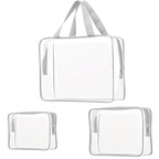 3Pcs Crystal Clear PVC Travel Toiletry Bag Kit by ROYBENS