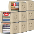 90L Clothes Storage (8 Pack-90l / Beige)