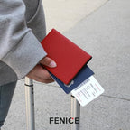 Classic Passport Cover Holder Wallet Case for Travel Essential RFID Blocking Vegan Leather Waterproof (GREY)