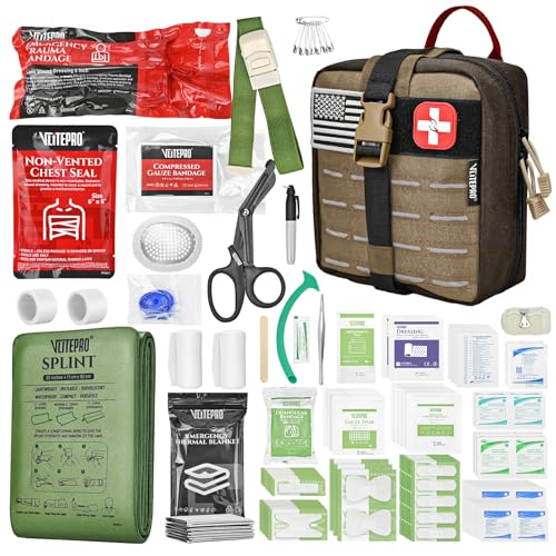 144 Pcs Advanced Trauma First Aid Kit (C-brown)