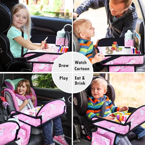 Kids Travel Tray (Dark Pink)