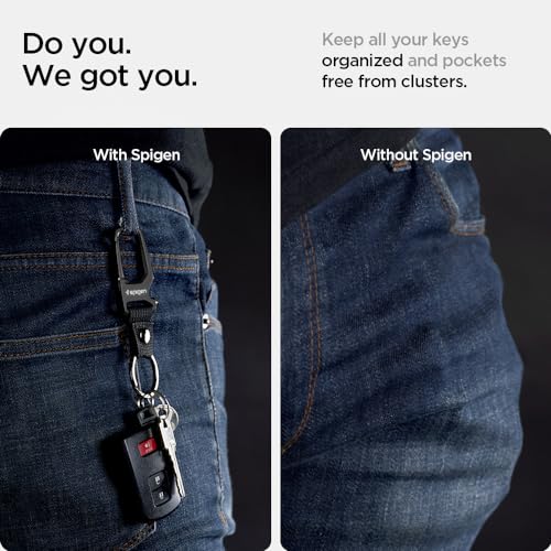 Life Carabiner Key Ring Clip (1-Pack / Black (1 Pack))