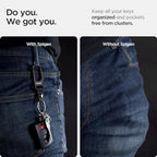 Life Carabiner Key Ring Clip (1-Pack / Black (1 Pack))