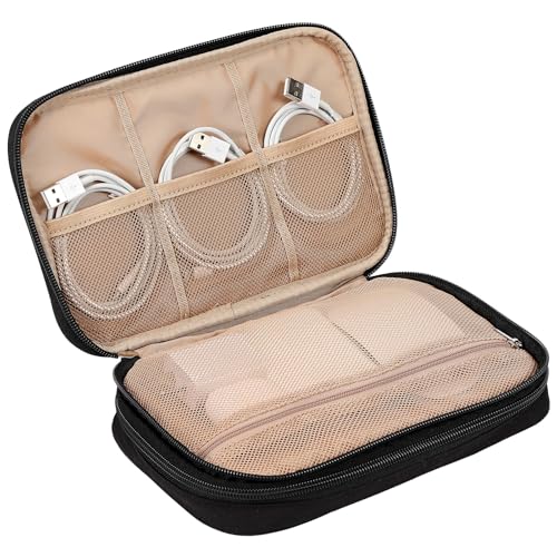 Electronics Travel Organizer Cord Case (Large / Black)