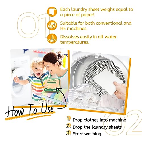 Laundry Detergent Sheets Up to 160 Loads (1 pack (80 count))