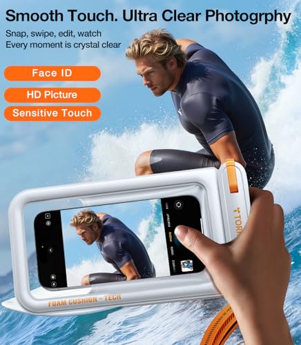 IP68 Waterproof Phone Pouch Floating with Double Space 7.0" (White)