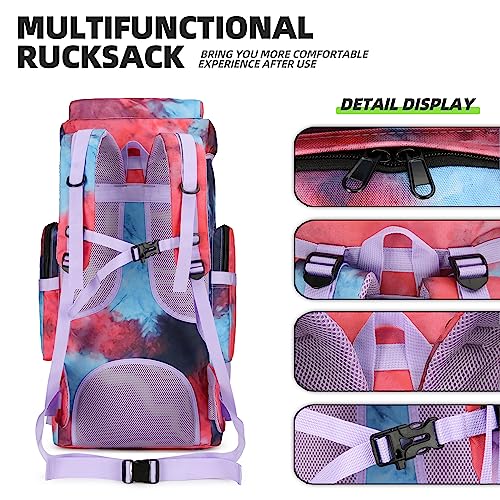 70L Camping Hiking Backpack for Men Women Large Military Tactical Backpack Molle Rucksack Backpack for Outdoor (Nebula Camo)