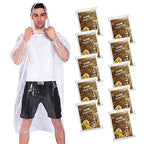 Disposable Rain Ponchos for Adults (One Size / Clear 10 Pack)