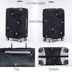Travelkin Luggage Covers For Suitcase Tsa Approved Suitcase Cover Protector (Air Line Black Set / M)