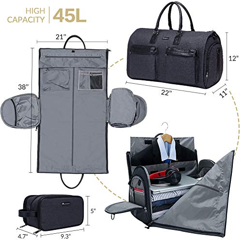Garment Bags for Travel (Jet Black)