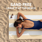 Waffle Microfiber Beach Towel (Natural Sand)