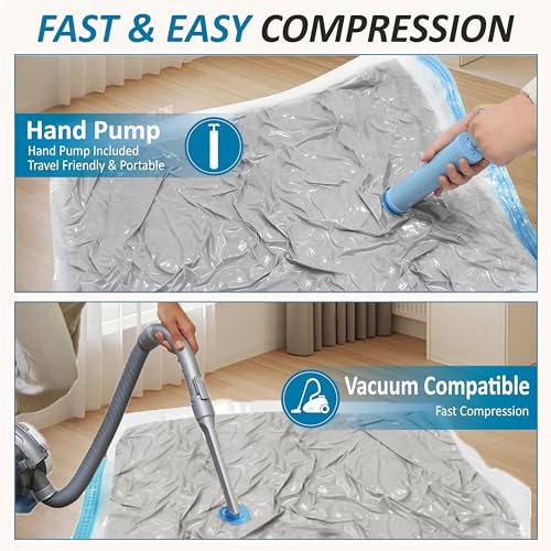 Vacuum Storage Bags with Hand Pump (Combo)