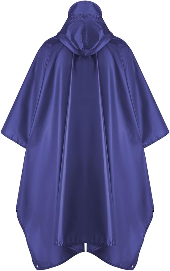 salamra Hooded Rain Poncho Waterproof Raincoat Jacket - Image 7