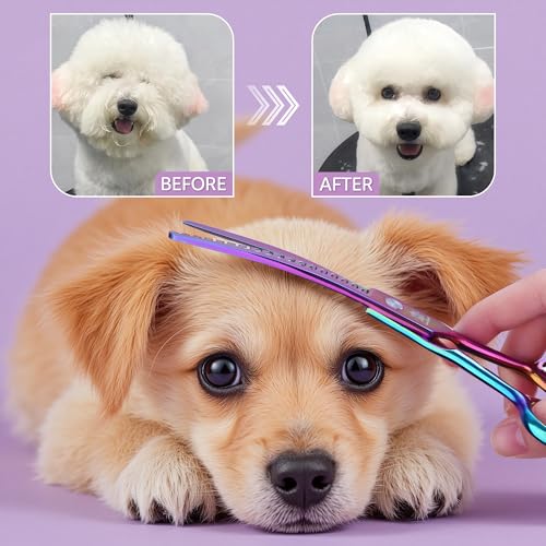 Curved Chunkers Dog Grooming Scissors (A-6.5 inch-Chunker)