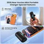 2 Pack]Portable Charger Power Bank for iPhone 17 (Black+Purple)