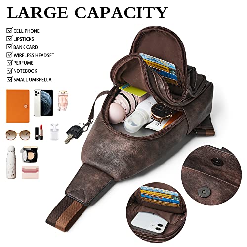 Sling Bag Crossbody Bags (Light Coffee)