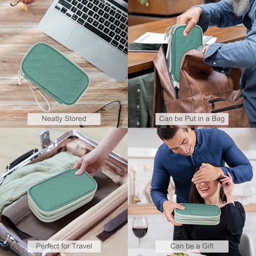 Electronic Organizer (7.5 x 4.3 x 2.2 inches / Green Quilted)