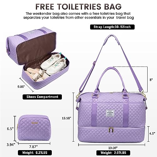 Travel Duffle Bag (Purple-a / Large-2 Pcs)