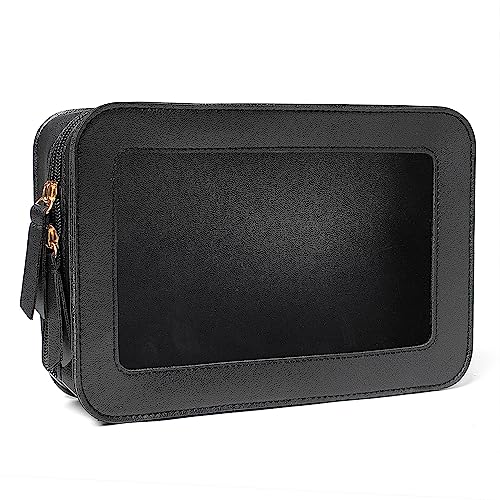 Clear Makeup Bag Organizer (Black C)