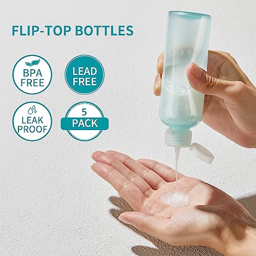 3.4 oz Travel Bottles for Toiletries (Light Green)