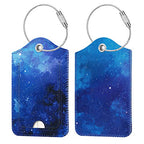 Luggage Tags Privacy Cover ID Label for Travel Bag Suitcase (Starry Sky)