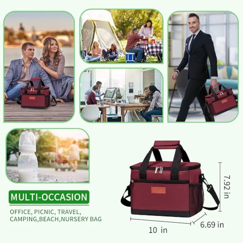Insulated Lunch Bag (Red / Medium)