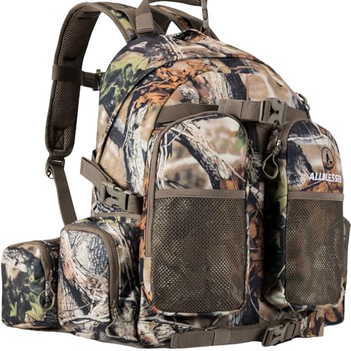 Hunting Backpack for Men Camo Hunting Day Pack for Rifle Bow 35L (Blessedbark Camo)