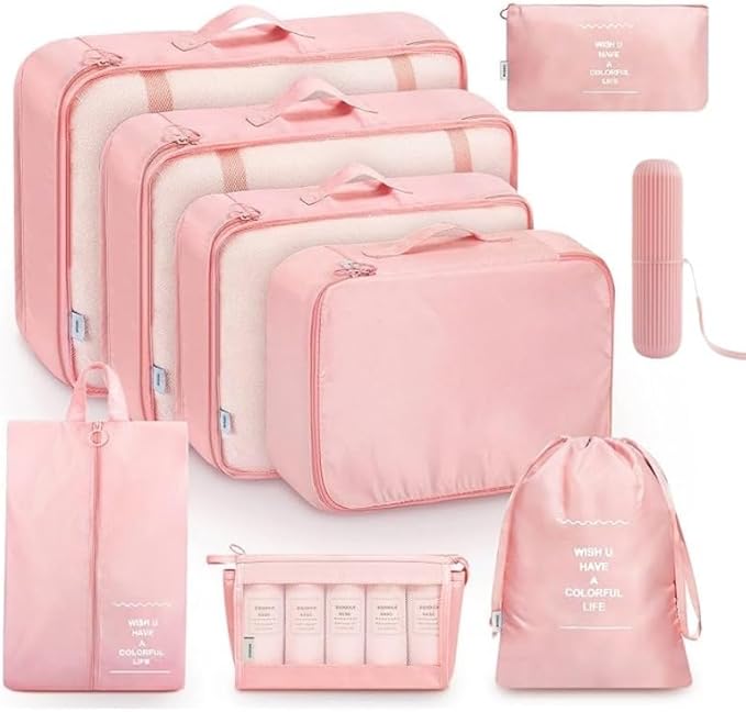 9 Set Packing Cubes for Suitcases, Aydicon Travel Luggage Packing Organizers - Image 2