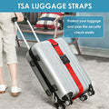 2 Pack Luggage Straps for Suitcases with TSA Lock (Apple Red)