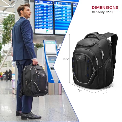 Design Large Travel Backpack For Men (Black/Finder Keychain)