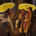Portable Compact Folding Inverted Umbrella with LED (6.Yellow)