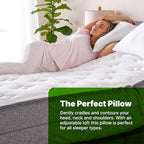 Shredded Memory Foam Pillow with Adjustable Gel and Cooling Breathable Cover (Queen)