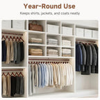 Wooden Coat Hangers (0.5"T (30 pack) / Dark Cherry Color)