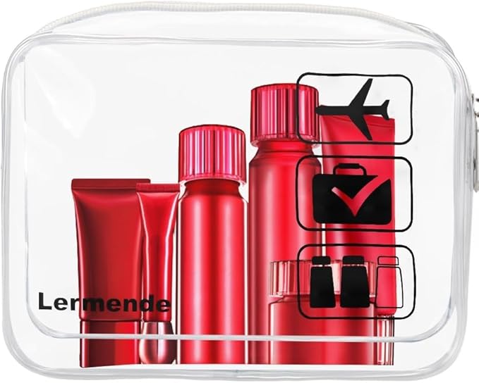 Lermende 2pcs Clear Toiletry Bag TSA Approved Travel Bag, Carry On - Image 7