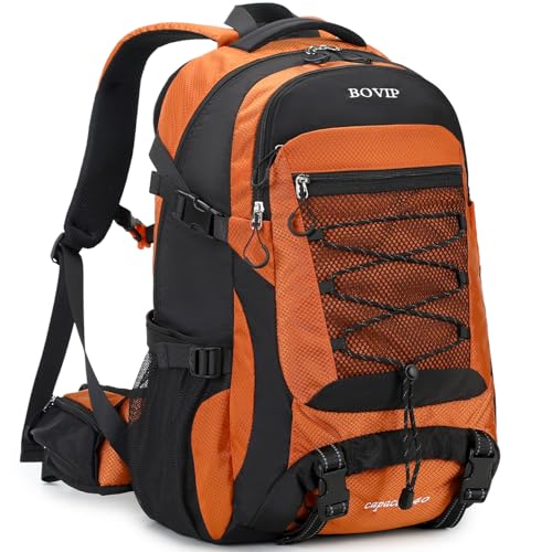 40L Hiking Backpack Waterproof Lightweight Daypack Travel Sports Camping Backpack for Men Women Orange (40L / Orange)