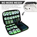 Portable Electronic Organizer Case (C-Royal Blue-Green / Single Layer)