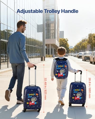 Kids Luggage Set (18 Inches 2-Piece Set / Dinosaur)