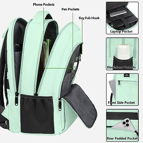 Mint Green Travel Laptop Backpack (15.6 Inch / Mint Green)