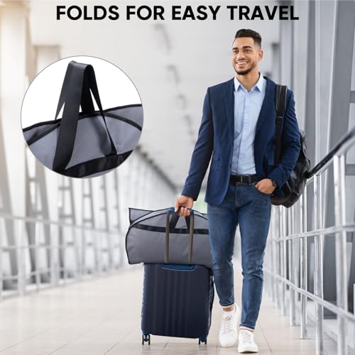 2PK Garment Bags for Hanging Clothes (Grey / 43" 2PK)
