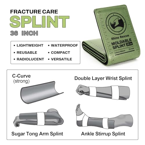 First Aid Moldable Splint 36" X 4.3" Green (Green)