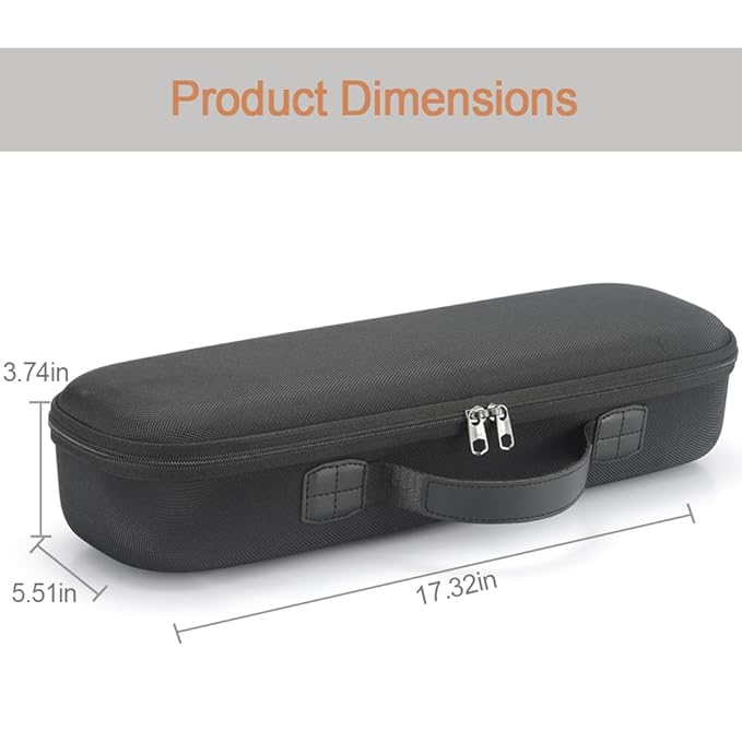 RAIACE Hard Storage Case Compatible with dyson Airstrait Straightener, Travel Carrying Bag. (case only). - Black(Black Lining)