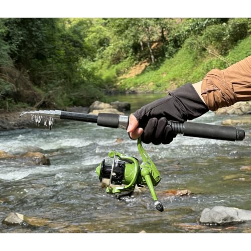 2PACK Fishing Pole Combo (Green)