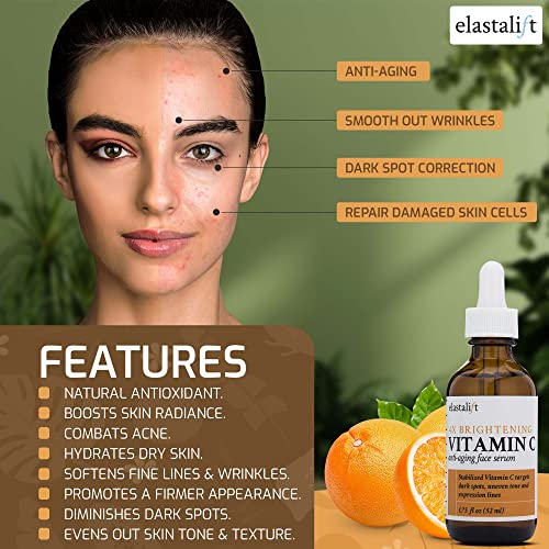 Vitamin C Facial Serum For Age Spots (1.75 Fl Oz (Pack of 1) / Brightening Vitamin C Serum)