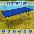 2 Pack Rectangle Spandex Fitted Table Cloth (Blue / 96" x 30" (Rectangular))