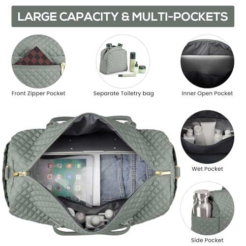 Travel Bag Weekender Bags for Women (61-Dark Green / 40L-Large)