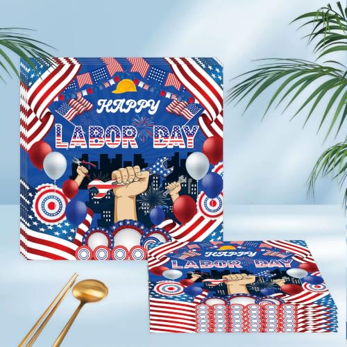 50 Pcs Labor Day Napkins (Labor Day)