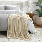 Fleece Blanket Luxury Microplush (Twin/Twin XL / 27 - Chevron Oyster)