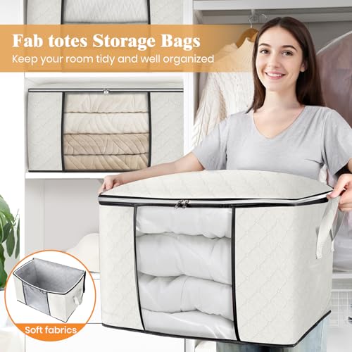 90L Clothes Storage (3 Pack-90l / Ivory)
